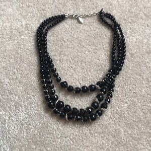 Black statement necklace